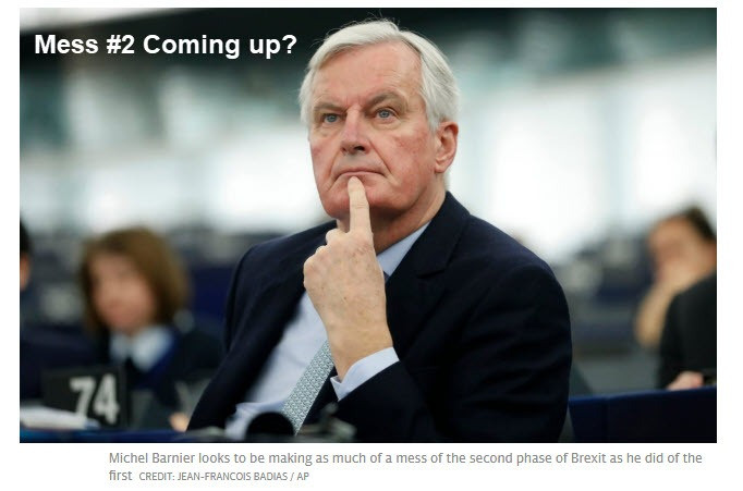 Brexit Question of the Day: Why Does Barnier Still Have a Job?