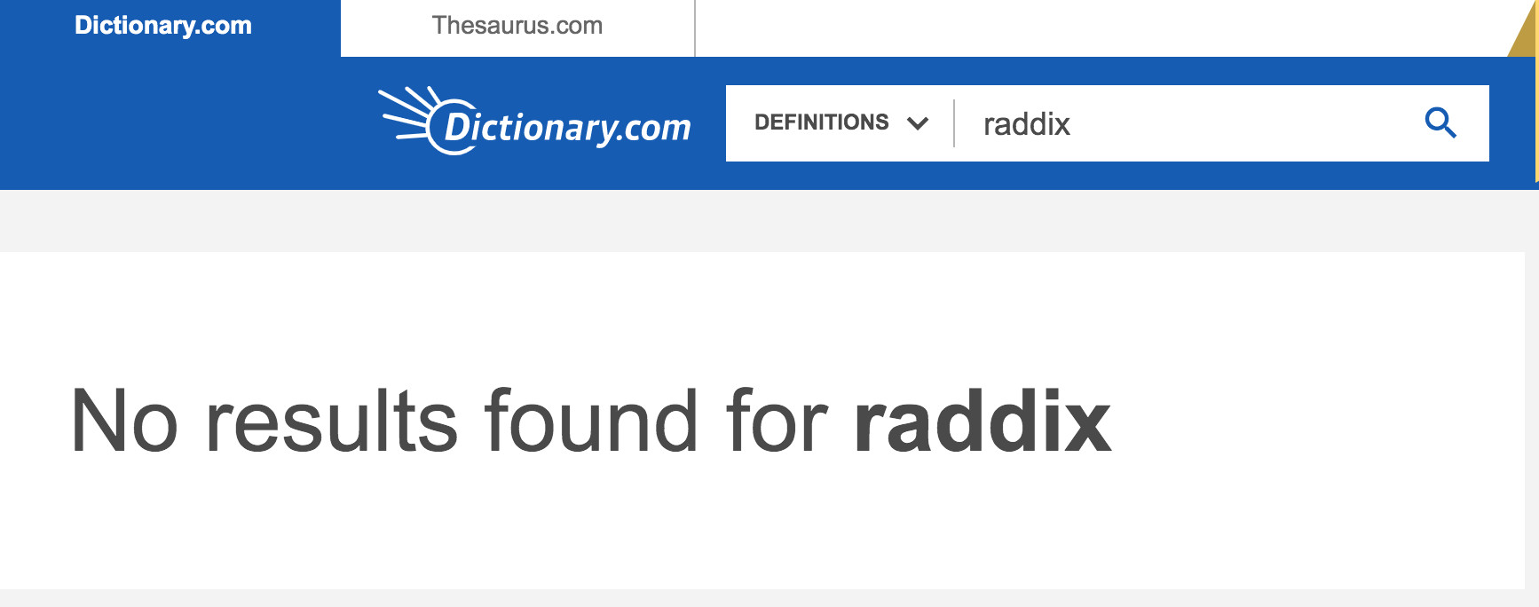 screenshot of dictionary.com's results for 