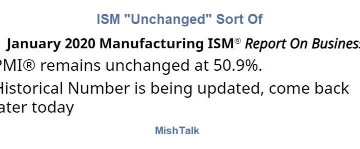 The Manufacturing ISM is “Unchanged” Sort Of