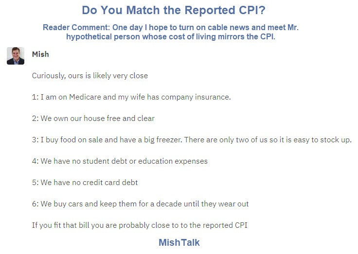 How Closely Do You Match the Purported CPI?