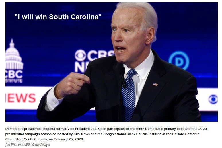 Biden Guarantees He Will Win in South Carolina