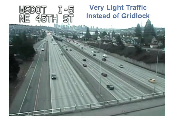 Tweets of the Day: Seattle Rush Hour Suddenly Vanishes
