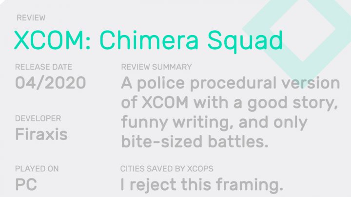 ‘XCOM: Chimera Squad’ Takes on Sci-Fi Police Work and Claustrophobic Combat