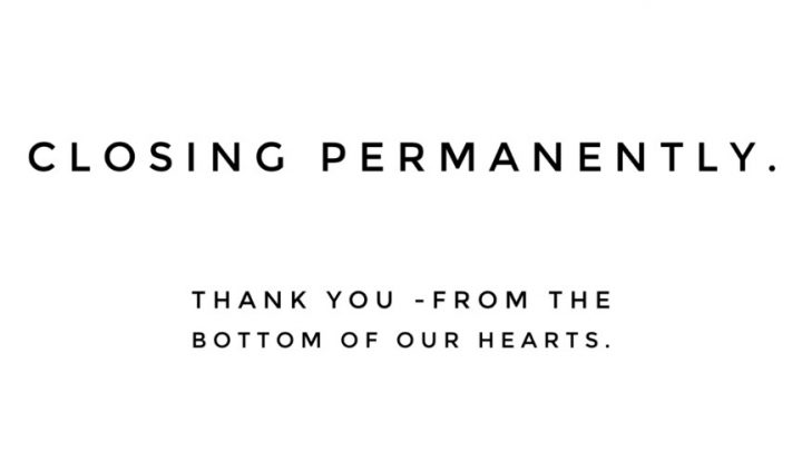 Closing Permanently “Thank You From the Bottom of Our Hearts”