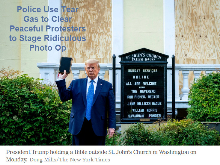 Trump Clears Out Peaceful Protest for Bible Photo-Op