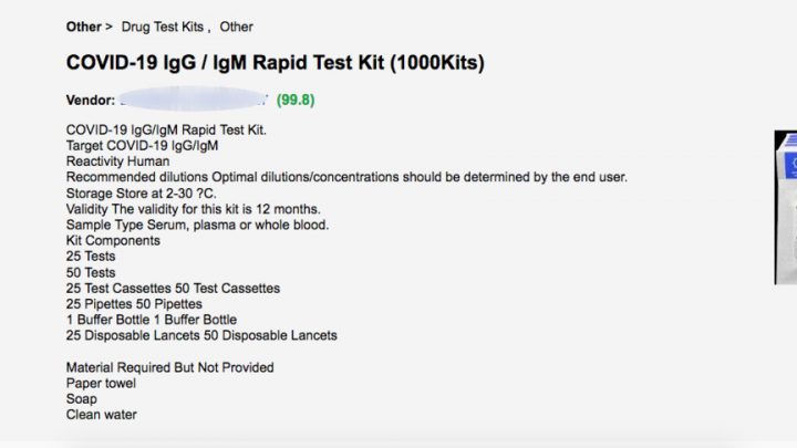 Darknet Dealers are Selling COVID-19 Test Kits for Thousands of Dollars