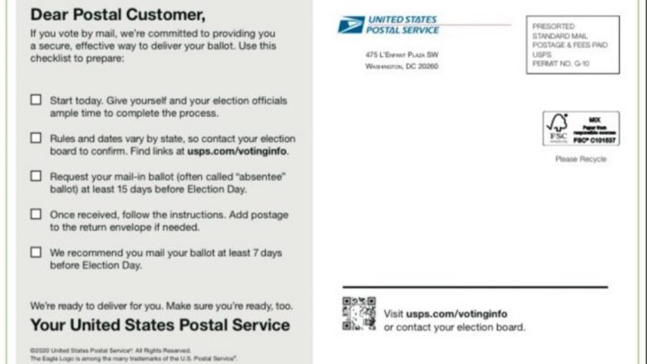 USPS Intentionally Delivers False Election Procedures in Two States