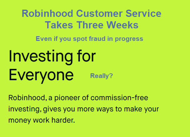 Robinhood Accounts Looted and No Customer Service to Call