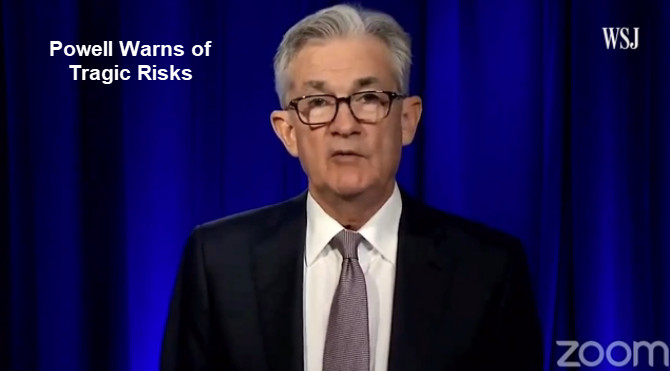 Powell Begs More Stimulus, Warns of “Tragic Risks” of Too Little